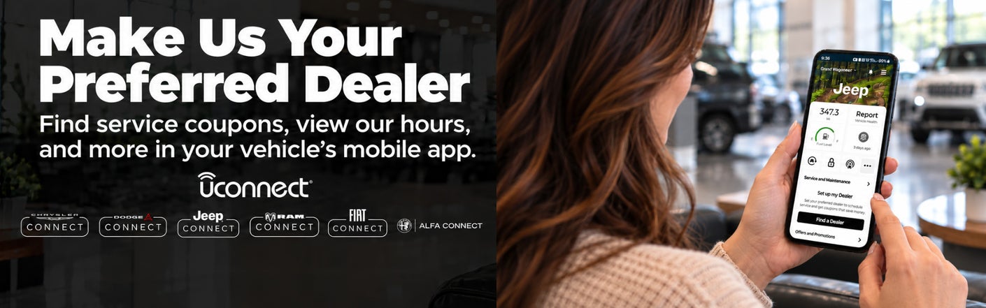 uconnect® make us your preferred dealer | Bedford Chrysler Dodge Jeep Ram in Bedford PA